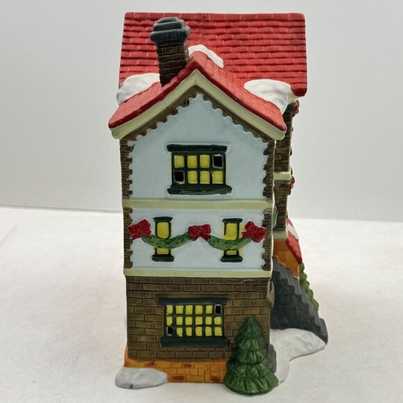 Vintage 1996 Trim A Home Lighted Christmas Village House Dress Shop Cobbler 8" - Picture 3 of 14